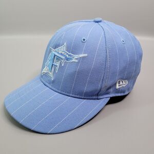 Florida Marlins New Era University Blue Fitted Hat Size 7 1/8